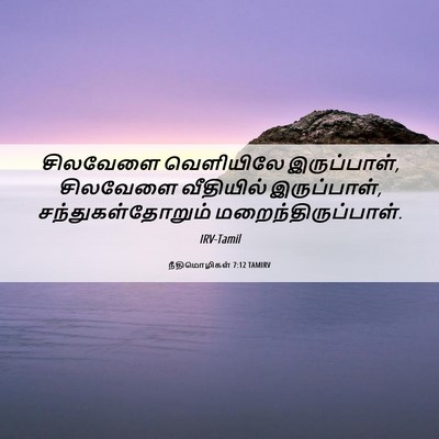 Picture 06 - நீதிமொழிகள் 7:12 TAMIRV - சிலவேளை வெளியிலே - Bible Verse Picture
