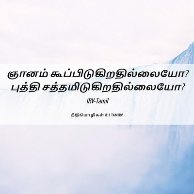 Picture 06 - நீதிமொழிகள் 8:1 TAMIRV - ஞானம் - Bible Verse Picture
