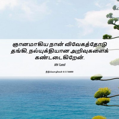 Picture 06 - நீதிமொழிகள் 8:12 TAMIRV - ஞானமாகிய நான் - Bible Verse Picture