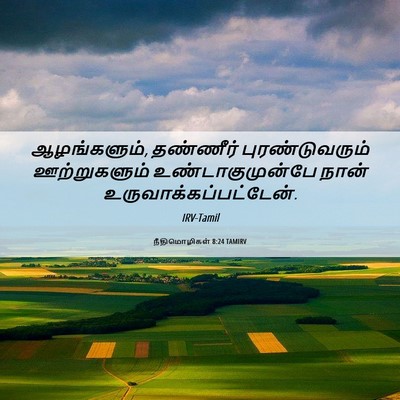 Picture 06 - நீதிமொழிகள் 8:24 TAMIRV - ஆழங்களும், - Bible Verse Picture