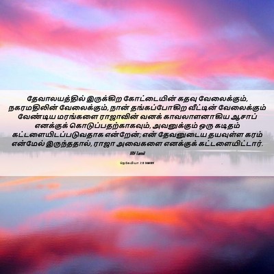 Picture 06 - நெகேமியா 2:8 TAMIRV - தேவாலயத்தில் - Bible Verse Picture