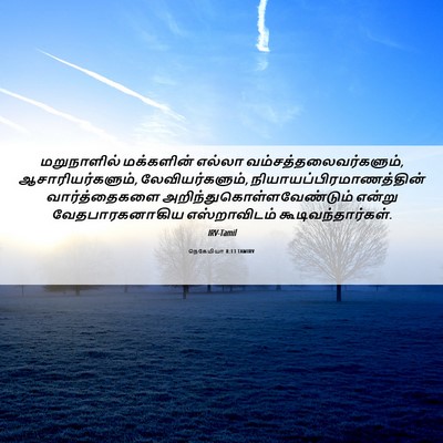 Picture 06 - நெகேமியா 8:13 TAMIRV - மறுநாளில் - Bible Verse Picture