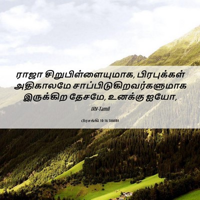 Picture 06 - பிரசங்கி 10:16 TAMIRV - ராஜா - Bible Verse Picture
