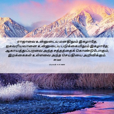 Picture 06 - பிரசங்கி 10:20 TAMIRV - ராஜாவை உன்னுடைய - Bible Verse Picture