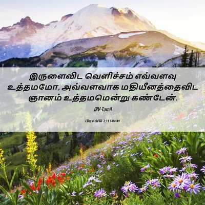 Picture 06 - பிரசங்கி 2:13 TAMIRV - இருளைவிட - Bible Verse Picture