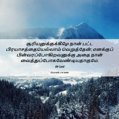 Picture 06 - பிரசங்கி 2:18 TAMIRV -  - Bible Verse Picture