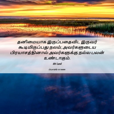 Picture 06 - பிரசங்கி 4:9 TAMIRV - தனிமையாக - Bible Verse Picture