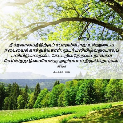 Picture 06 - பிரசங்கி 5:1 TAMIRV - நீ - Bible Verse Picture