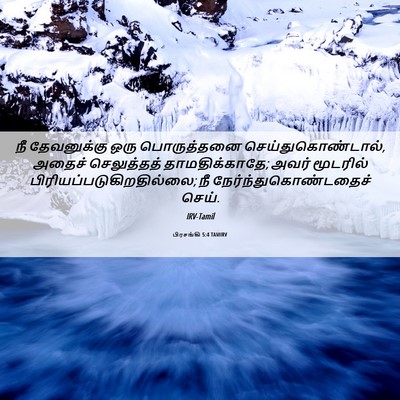 Picture 06 - பிரசங்கி 5:4 TAMIRV - நீ தேவனுக்கு ஒரு - Bible Verse Picture