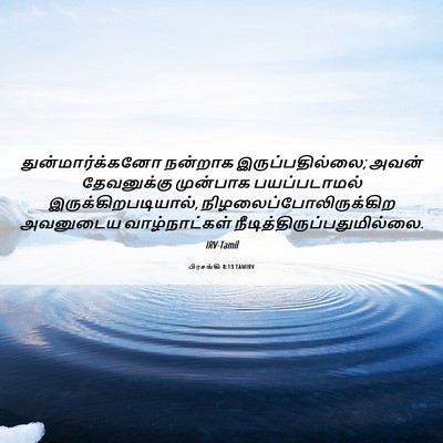 Picture 06 - பிரசங்கி 8:13 TAMIRV - துன்மார்க்கனோ - Bible Verse Picture