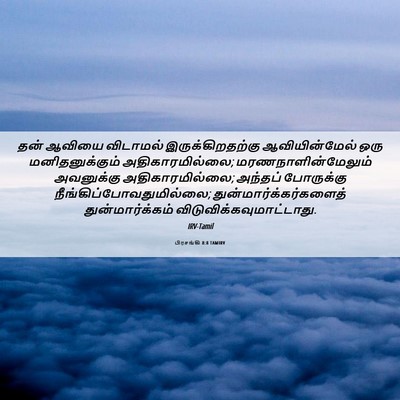 Picture 06 - பிரசங்கி 8:8 TAMIRV - தன் ஆவியை விடாமல் - Bible Verse Picture