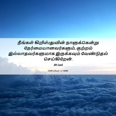 Picture 06 - பிலிப்பியர் 1:11 TAMIRV - நீங்கள் - Bible Verse Picture