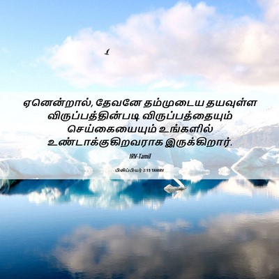 Picture 06 - பிலிப்பியர் 2:13 TAMIRV - ஏனென்றால், தேவனே - Bible Verse Picture