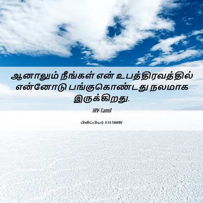 Picture 06 - பிலிப்பியர் 4:14 TAMIRV - ஆனாலும் நீங்கள் - Bible Verse Picture
