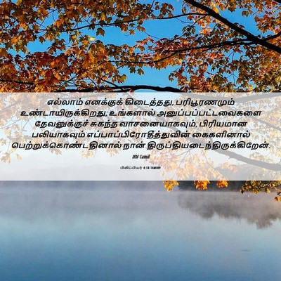 Picture 06 - பிலிப்பியர் 4:18 TAMIRV - எல்லாம் எனக்குக் - Bible Verse Picture