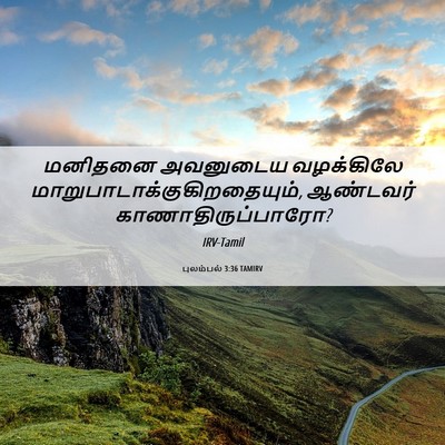 Picture 06 - புலம்பல் 3:36 TAMIRV - மனிதனை அவனுடைய - Bible Verse Picture