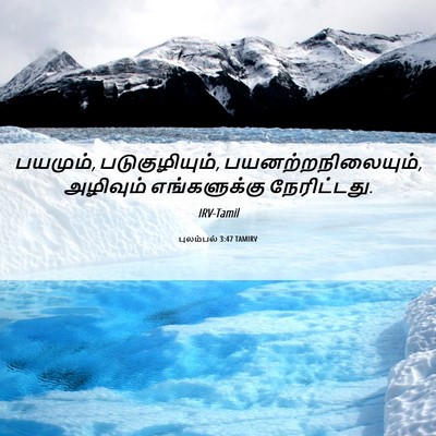 Picture 06 - புலம்பல் 3:47 TAMIRV - பயமும், - Bible Verse Picture