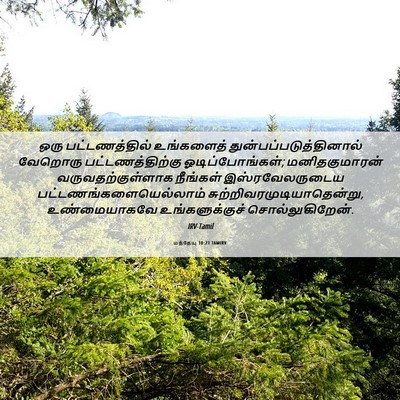 Picture 06 - மத்தேயு 10:23 TAMIRV - ஒரு பட்டணத்தில் - Bible Verse Picture