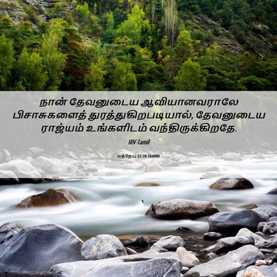 Picture 06 - மத்தேயு 12:28 TAMIRV - நான் தேவனுடைய - Bible Verse Picture