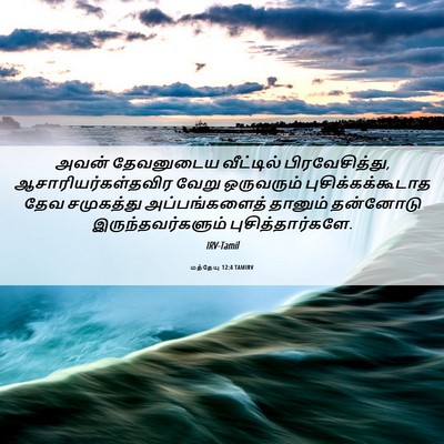 Picture 06 - மத்தேயு 12:4 TAMIRV - அவன் தேவனுடைய - Bible Verse Picture