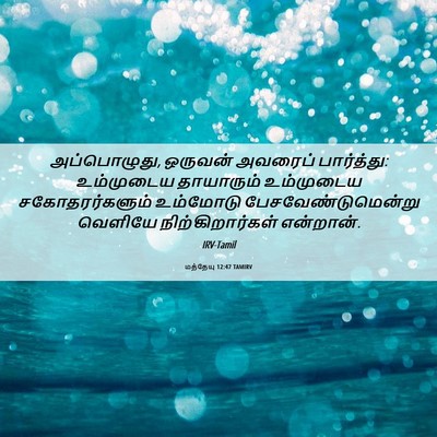 Picture 06 - மத்தேயு 12:47 TAMIRV - அப்பொழுது, ஒருவன் - Bible Verse Picture