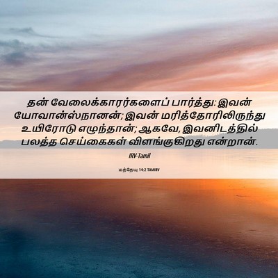 Picture 06 - மத்தேயு 14:2 TAMIRV - தன் - Bible Verse Picture