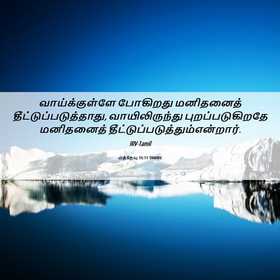 Picture 06 - மத்தேயு 15:11 TAMIRV - வாய்க்குள்ளே - Bible Verse Picture
