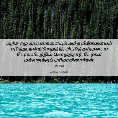 Picture 06 - மத்தேயு 15:36 TAMIRV - அந்த ஏழு - Bible Verse Picture