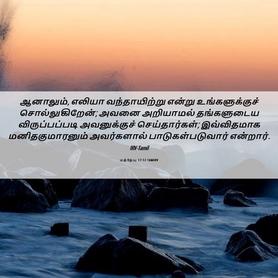 Picture 06 - மத்தேயு 17:12 TAMIRV - ஆனாலும், எலியா - Bible Verse Picture