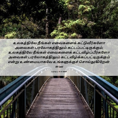 Picture 06 - மத்தேயு 18:18 TAMIRV - உலகத்திலே நீங்கள் - Bible Verse Picture