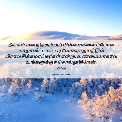 Picture 06 - மத்தேயு 18:3 TAMIRV - நீங்கள் - Bible Verse Picture