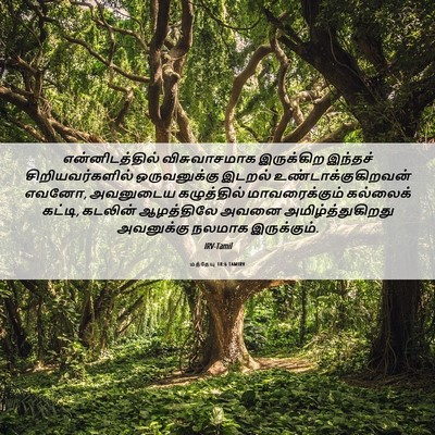 Picture 06 - மத்தேயு 18:6 TAMIRV - என்னிடத்தில் - Bible Verse Picture