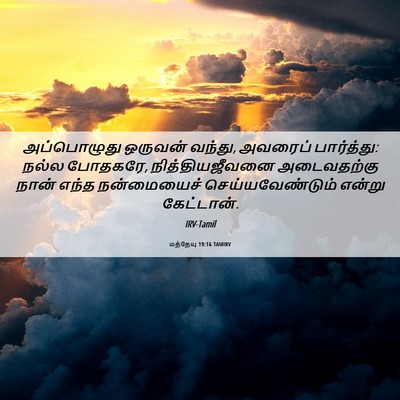Picture 06 - மத்தேயு 19:16 TAMIRV - அப்பொழுது ஒருவன் - Bible Verse Picture