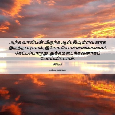 Picture 06 - மத்தேயு 19:22 TAMIRV - அந்த வாலிபன் - Bible Verse Picture