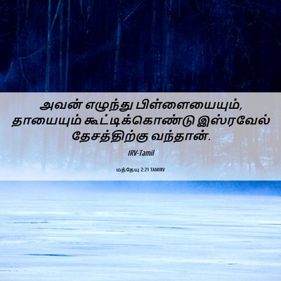 Picture 06 - மத்தேயு 2:21 TAMIRV - அவன் எழுந்து - Bible Verse Picture