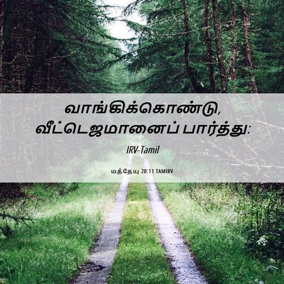 Picture 06 - மத்தேயு 20:11 TAMIRV - வாங்கிக்கொண்டு, - Bible Verse Picture
