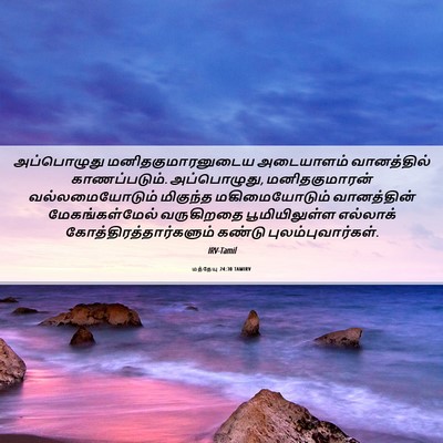 Picture 06 - மத்தேயு 24:30 TAMIRV - அப்பொழுது - Bible Verse Picture