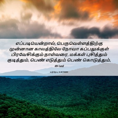 Picture 06 - மத்தேயு 24:38 TAMIRV - எப்படியென்றால், - Bible Verse Picture