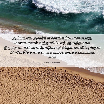 Picture 06 - மத்தேயு 25:10 TAMIRV - அப்படியே அவர்கள் - Bible Verse Picture