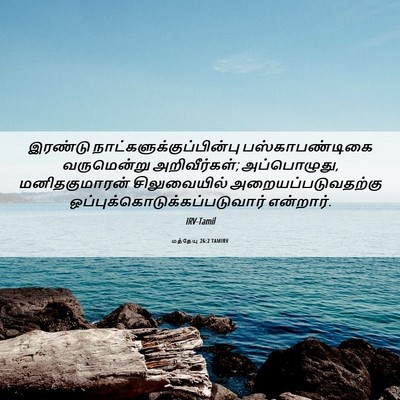 Picture 06 - மத்தேயு 26:2 TAMIRV - இரண்டு - Bible Verse Picture