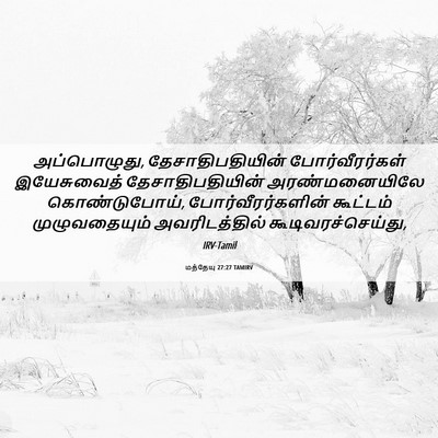 Picture 06 - மத்தேயு 27:27 TAMIRV - அப்பொழுது, - Bible Verse Picture