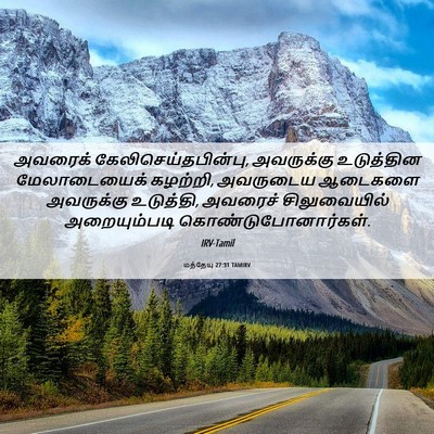 Picture 06 - மத்தேயு 27:31 TAMIRV - அவரைக் - Bible Verse Picture