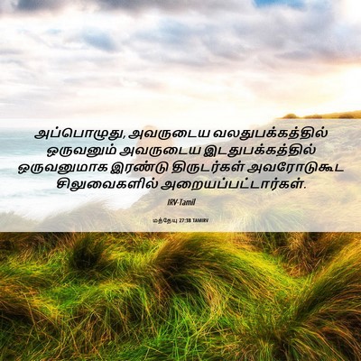 Picture 06 - மத்தேயு 27:38 TAMIRV - அப்பொழுது, - Bible Verse Picture
