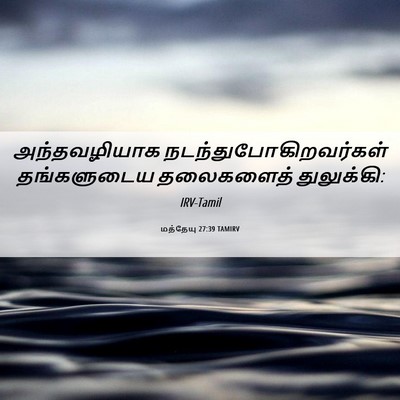 Picture 06 - மத்தேயு 27:39 TAMIRV - அந்தவழியாக - Bible Verse Picture