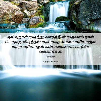 Picture 06 - மத்தேயு 28:1 TAMIRV - ஓய்வுநாள் - Bible Verse Picture