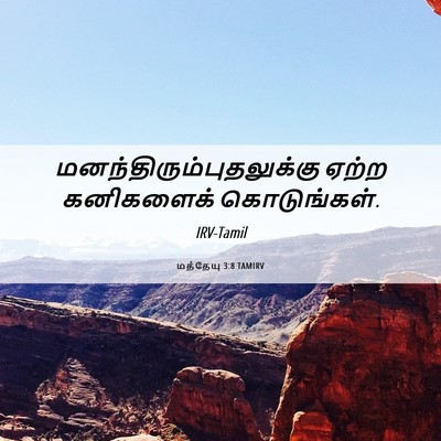 Picture 06 - மத்தேயு 3:8 TAMIRV -  - Bible Verse Picture