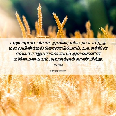 Picture 06 - மத்தேயு 4:8 TAMIRV - மறுபடியும், - Bible Verse Picture