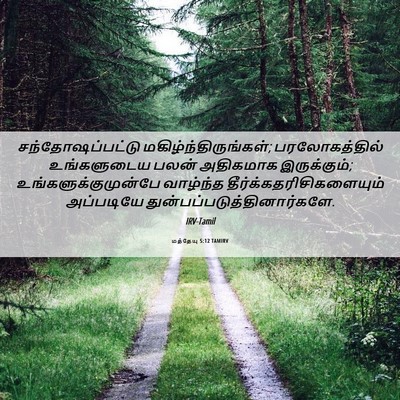 Picture 06 - மத்தேயு 5:12 TAMIRV - சந்தோஷப்பட்டு - Bible Verse Picture