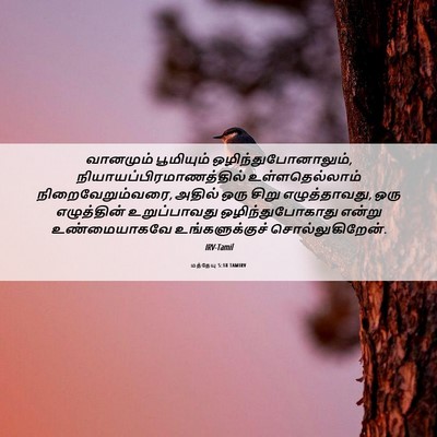 Picture 06 - மத்தேயு 5:18 TAMIRV - வானமும் பூமியும் - Bible Verse Picture