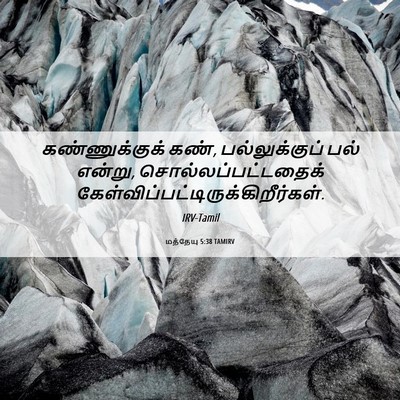 Picture 06 - மத்தேயு 5:38 TAMIRV - கண்ணுக்குக் கண், - Bible Verse Picture